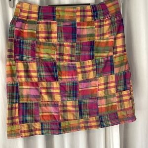 Madras pencil skirt